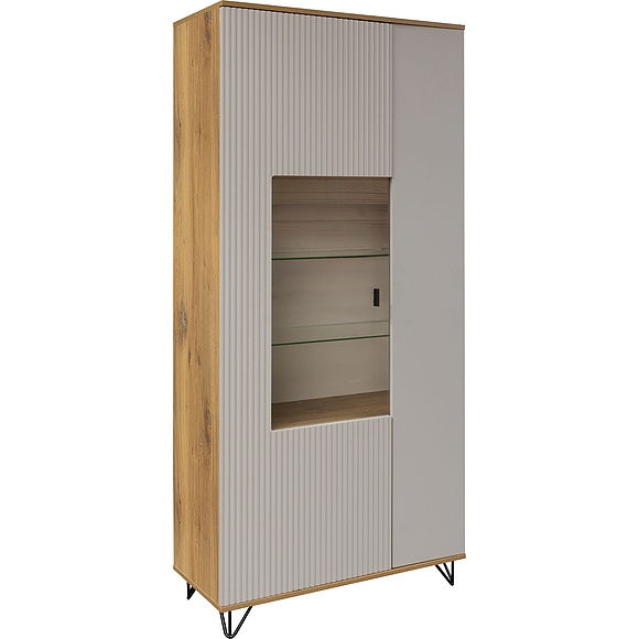 Шкаф «Рокси» П6.948.0.05, Материал: ЛДСП, Цвет: Пепел Софт+Дуб Нокс
