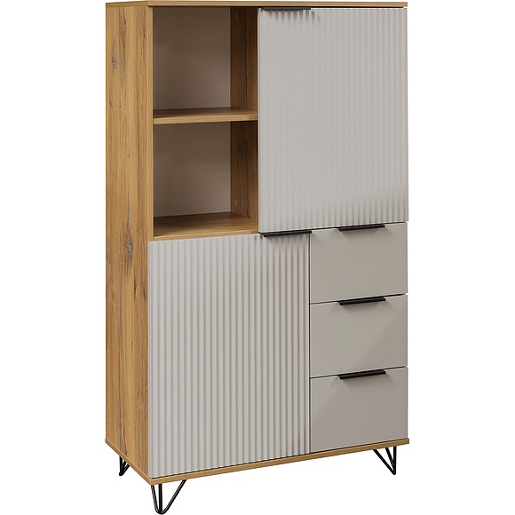 Шкаф «Рокси» П6.948.0.06, Материал: ЛДСП, Цвет: Пепел Софт+Дуб Нокс