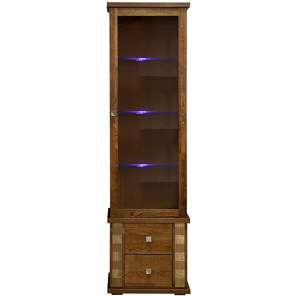 Шкаф с витриной «Тунис» П6.343.0.21 (П343.21-1Ш), Материал: ДСП+шпон, Цвет: Черешня с золочением (Shkaf_Tunis_P343-21SH_chereshnya_zoloto_.jpg) Шкаф с витриной «Тунис» П6.343.0.21 (П343.21-1Ш), Материал: ДСП+шпон, Цвет: Черешня с золочением