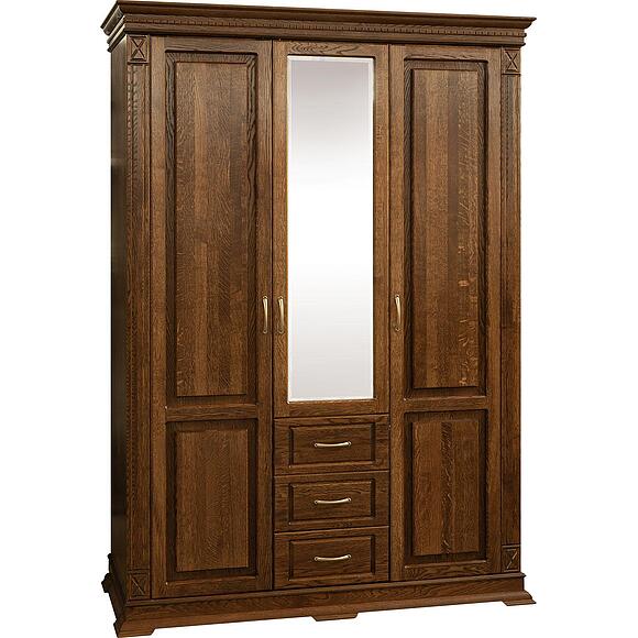 ტანსაცმლის კარადა 3დ «ვერდი კლასიკი» პ3.0487.1.25, ადგილი: მასიური მუხა, ფერი: ბლისფერი