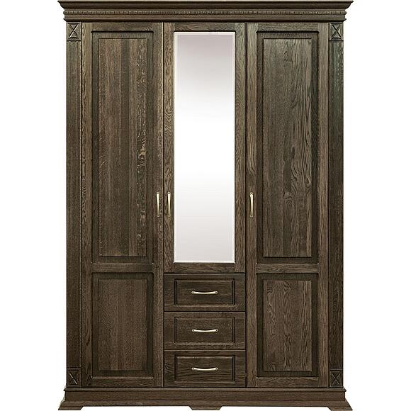 ტანსაცმლის კარადა 3დ «ვერდი კლასიკი» პ3.0487.1.25, ადგილი: მასიური მუხა, ფერი: თამბაქო