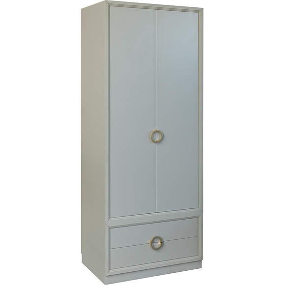 Шкаф для одежды 2д «Флора» П6.980.1.01, Материал: ЛДСП, Цвет: Пепел
