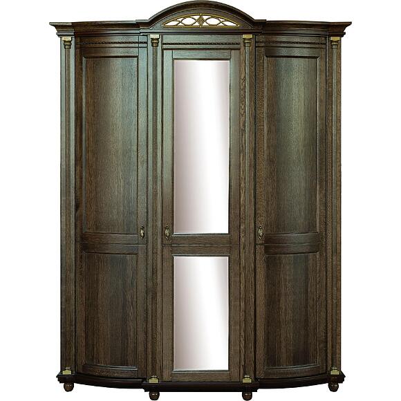 ტანსაცმლის კარადა 3დ «ვალენსია დ კლასიკი» პ3.0591.1.10, ადგილი: მასიური მუხა, ფერი: თამბაქო