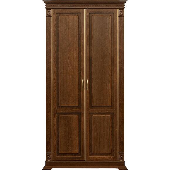 ტანსაცმლის კარადა «ვერდი კლასიკი» პ3.0487.3.10, ადგილი: მასიური მუხა, ფერი: ბლისფერი ოქროსფერი ორნამენტებით