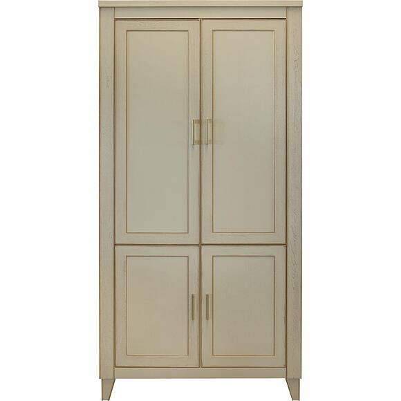 ტანსაცმლის კარადა 2დ «ამადეი» პ6.635.1.08, ადგილი: მასიური მუხა, ფერი: ანტიკური ტემპერა მოოქროვილი