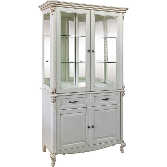 კომბინირებული კარადა 2დ «ტრაზორი» პ1.987.0.03, ადგილი: მასიური მუხა, ფერი: სამეფო აბრეშუმი