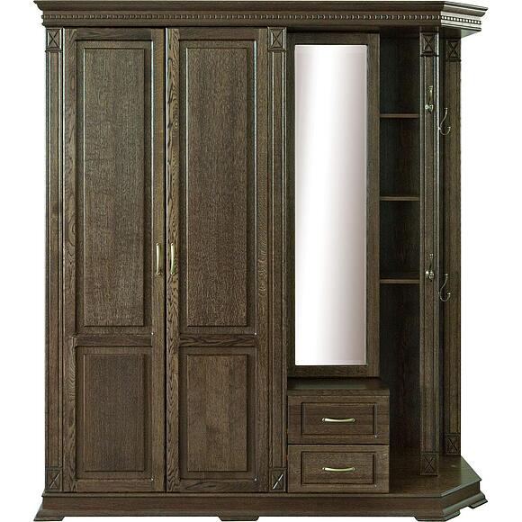 შემოსასვლელი კომბინირებული კარადა «ვერდი კლასიკი» პ3.0487.3.31, ადგილი: მასიური მუხა, ფერი: თამბაქო