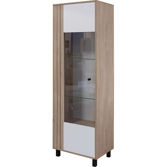 Шкаф-витрина «Ардо» П3.598.0.01-01, Материал: ЛДСП, Цвет: Белый - Дуб мадура