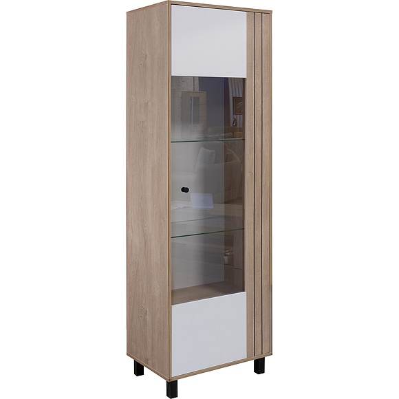 Шкаф-витрина «Ардо» П3.598.0.01, Материал: ЛДСП, Цвет: Белый - Дуб мадура
