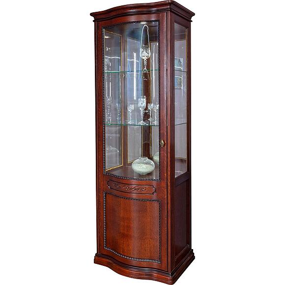 კარადა-ვიტრინა «ბრისტოლი» პ3.588.0.09-01, ადგილი: მასიური მუხა, ფერი: მწიფე ალუბალი