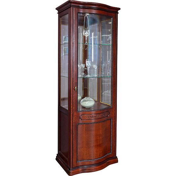 კარადა-ვიტრინა «ბრისტოლი» პ3.588.0.09, ადგილი: მასიური მუხა, ფერი: მწიფე ალუბალი