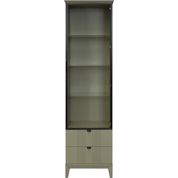 Шкаф-витрина «Аванти» БМ2.783.0.09, Материал: МДФ, Цвет: Олива