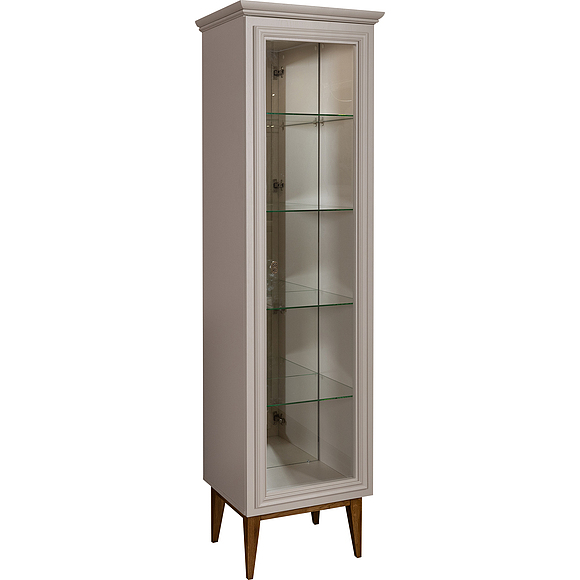 კარადა ვიტრინით «დოლჩე» პ3.597.0.01, ადგილი: მდფ, შეღებილი, ფერი: რუსტიკული მუხა + სპარსული მარგალიტი