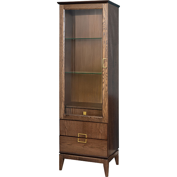 Шкаф «Монблан» П4.145.0.02-01, ადგილი: მდფ+შპონი, ფერი: თამბაქო