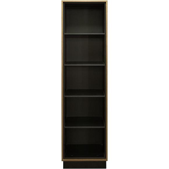 Стеллаж «Лайн» П6.619.2.11 (П619.11), Цвет: Дуб Вотан + чёрный, Размер: 566x390x2084 мм