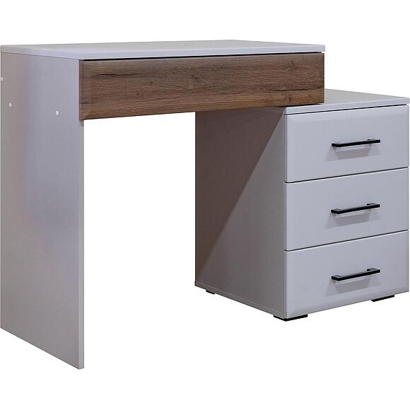 ტუალეტის მაგიდა «არისტა» პ3.593.1.40, ადგილი: ლდსპ, ფერი: კრემისფერი ნუბუკი + მუხის ტრიუფელი