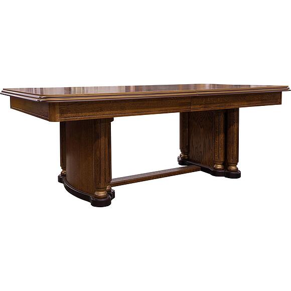 მაგიდა «გრანდი» П4.332.4.02 (332.02), ადგილი: მდფ+შპონი, ფერი: ბლისფერი ოქროსფერი ორნამენტებით