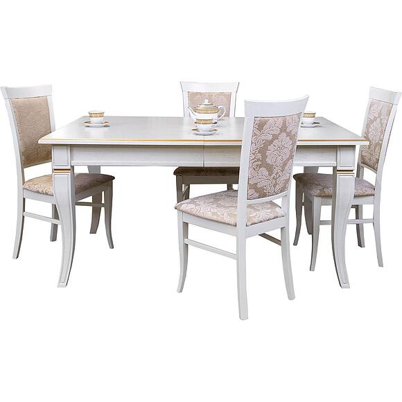 სასადილო მაგიდა «კინგი» პ4.193.4.01 (პ613.01), ადგილი: მასიური მუხა, ფერი: სპილოს ძვლის ფერი ოქროსფერი ორნამენტებით (Stol_King-P_P613-01_slonovaya_kost_s_zolocheniyem.jpg) სასადილო მაგიდა «კინგი» პ4.193.4.01 (პ613.01), ადგილი: მასიური მუხა, ფერი: სპილოს ძვლის ფერი ოქროსფერი ორნამენტებით