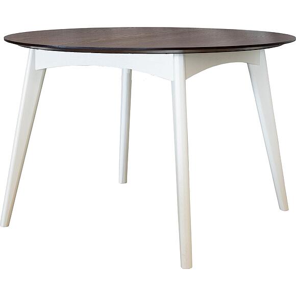 მაგიდა «მონიკა» პ6.646.4.04(-პ), ადგილი: მასიური მუხა, ფერი: ვენგე + სპილოს ძვლისფერი, ტრანსფორმაციის მექანიზმი: მექანიზმის გარეშე, ზომა: 1200х1200х776мм