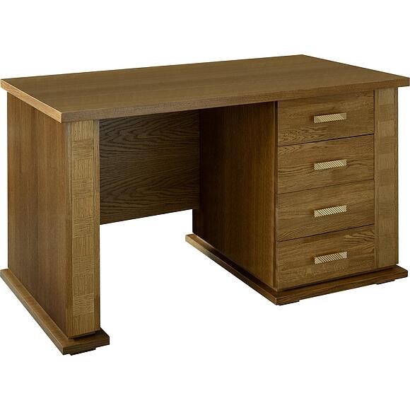 Стол письменный «Тунис» П6.343.2.25 (П343.25-1Ш), Материал: ДСП+шпон, Цвет: Дуб рустикаль с золочением