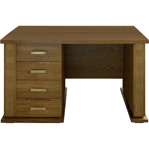 Стол письменный «Тунис» П6.343.2.25-01 (П343.25Ш), Материал: ДСП+шпон, Цвет: Дуб рустикаль с золочением