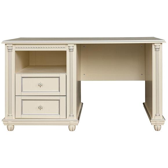 საწერი მაგიდა «ვალენსია კლასიკი» პ3.0589.2.04-01, ადგილი: მყარი არყი, ფერი: ანტიკური ტემპერა ვერცხლით