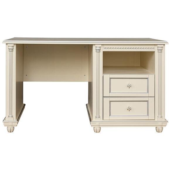 Стол письменный «Валенсия Классик» П3.0589.2.04, Материал: Массив (береза), Цвет: Античная темпера с серебром