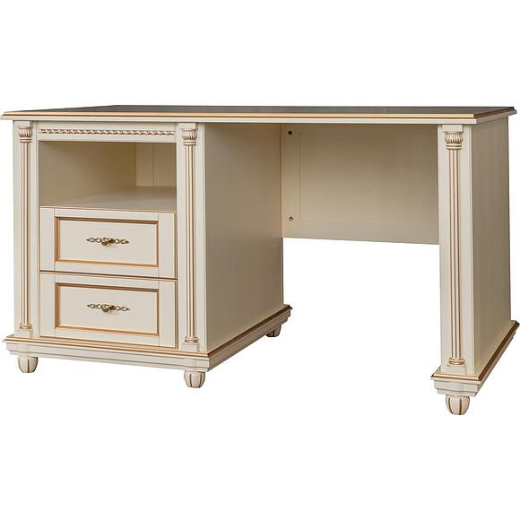 საწერი მაგიდა «ვალენსია კლასიკი» პ3.0589.2.04-01, ადგილი: მყარი არყი, ფერი: ანტიკური ტემპერა მოოქროვილი