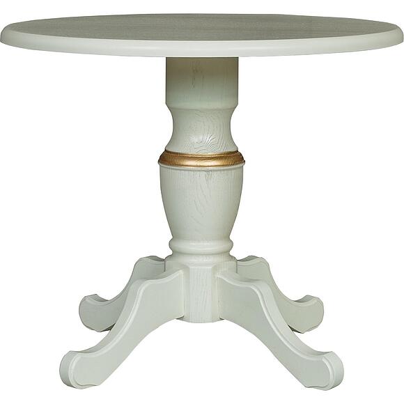 ჟურნალის მაგიდა «ვერდი» პ4.487.0.05 (პ108.05), ადგილი: მასიური მუხა, ფერი: სპილოს ძვლის ფერი ოქროსფერი ორნამენტებით