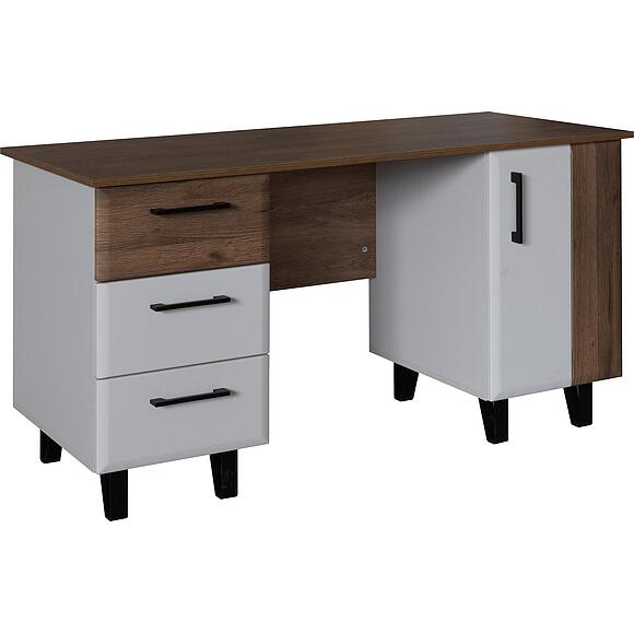 Стол письменный 2т «Ариста» П3.593.2.43, Материал: ЛДСП, Цвет: Беж Нубук + Дуб Артизан Трюфель (Stol_pismennii_Arista_P3-593-1-43_bezhnubuk-dub_artizan_trufelnii.jpg) Стол письменный 2т «Ариста» П3.593.2.43, Материал: ЛДСП, Цвет: Беж Нубук + Дуб Артизан Трюфель