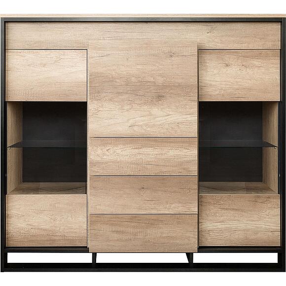 Тумба «Каньон Лофт» П3.0561.0.12/32, Материал: ЛДСП, Цвет: Дуб Каньон+чёрный