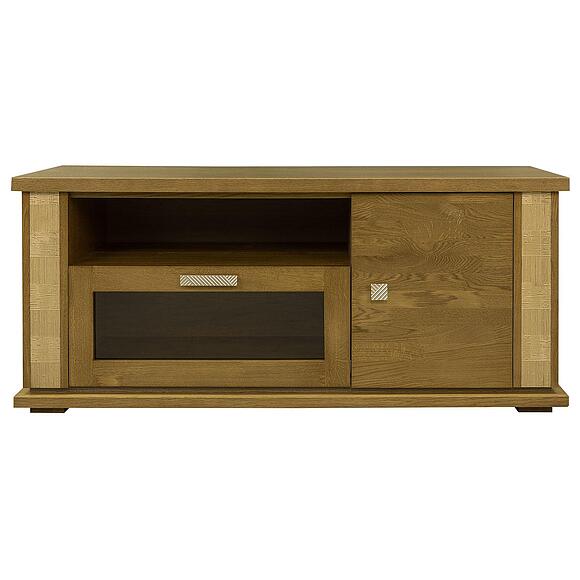 Тумба под ТВ «Тунис» П6.343.0.18 (П343.18Ш), Материал: МДФ+шпон, Цвет: Медовый с золочением