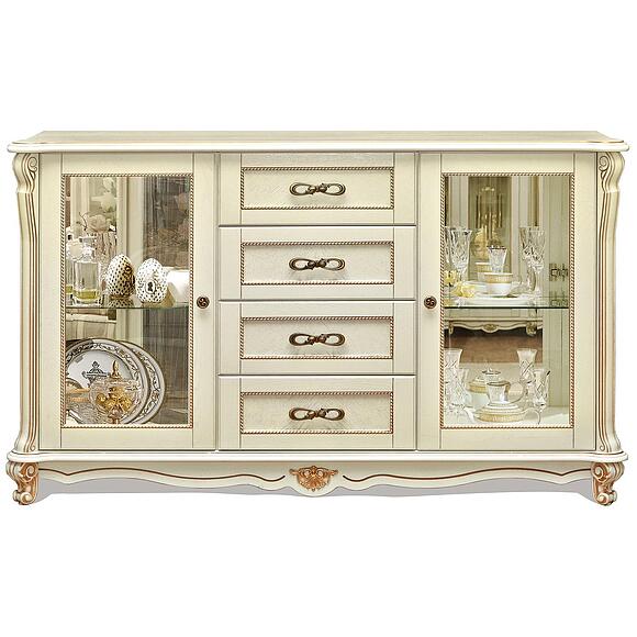 Тумба «Алези» П1.350.0.01 (П350.01), Материал: Массив (дуб), Цвет: Слоновая кость с золочением (Tumba_3z_P350-1-1.jpg) Тумба «Алези» П1.350.0.01 (П350.01), Материал: Массив (дуб), Цвет: Слоновая кость с золочением