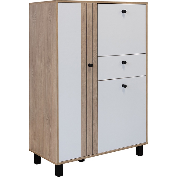 Тумба «Ардо» П3.598.0.02, Материал: ЛДСП, Цвет: Белый - Дуб мадура