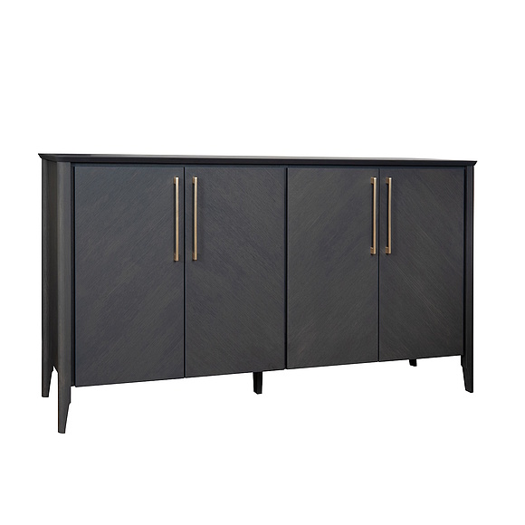 Тумба «Оквуд» П3.142.0.02, Материал: Массив (дуб), Цвет: Графит