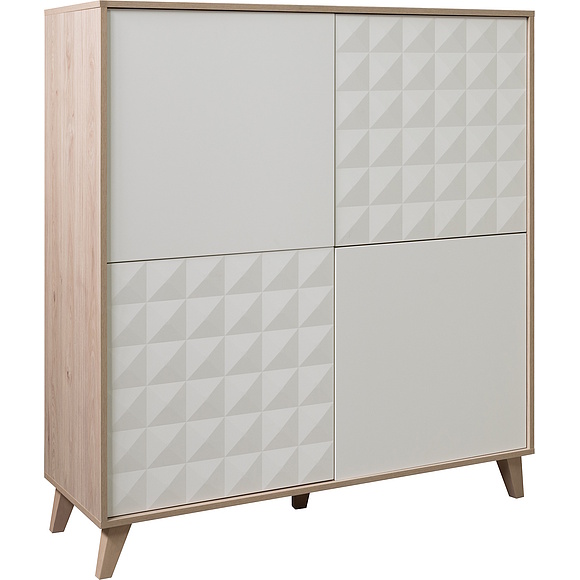 Тумба «Тринити» П6.114.0.06, Цвет: Ваниль + Гикори Кингстон