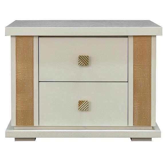 Тумба прикроватная «Тунис» П6.343.1.04 (П344.04), Материал: ДСП+шпон, Цвет: Слоновая кость с золочением