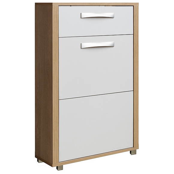 Тумба для обуви «Акцент» П3.595.3.01, Материал: ЛДСП, Цвет: Персидский жемчуг + Дуб Мадуро