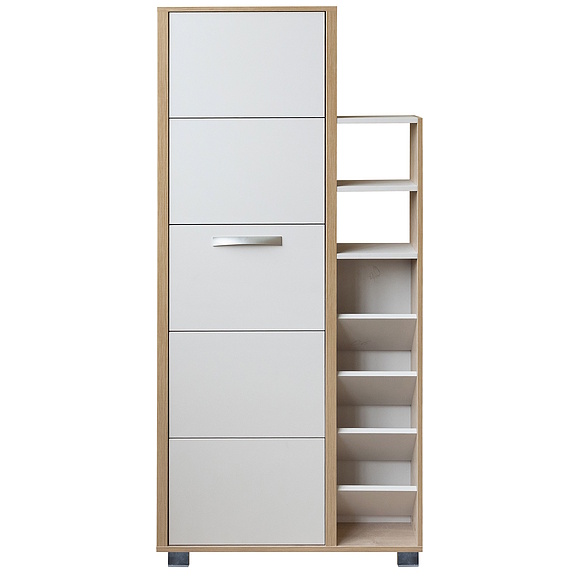 Тумба для обуви «Акцент» П3.595.3.06, Материал: ЛДСП, Цвет: Персидский жемчуг + Дуб Мадуро