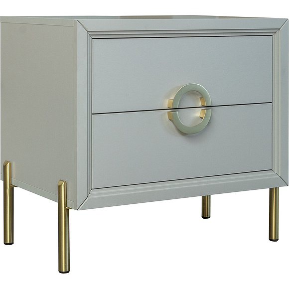 Тумба прикроватная «Флора» П6.980.1.04, Материал: ЛДСП, Цвет: Пепел