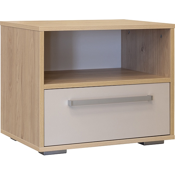 Тумба прикроватная «Марлен» П3.594.1.21, Материал: ЛДСП, Цвет: Персидский жемчуг + Гикори Кингстон