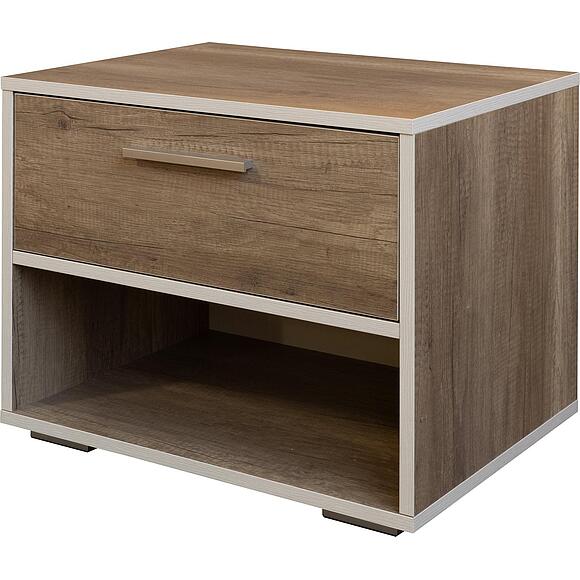 Тумба прикроватная «Юнона Лайт» П3.0582.1.60, Материал: ЛДСП, Цвет: Дуб бордо лайт+Дуб каньон