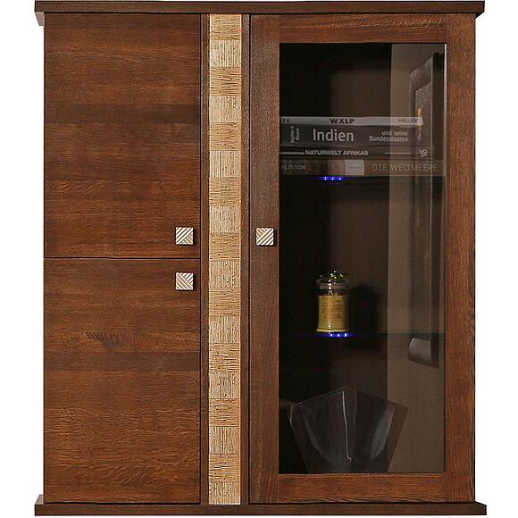 კომბინირებული ჩამოსაკიდი კარადა «ტუნისი» პ6.343.0.28 (პ343.28შ), ადგილი: დსპ+შპონი, ფერი: ბლისფერი ოქროსფერი ორნამენტებით