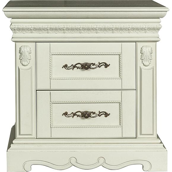 Тумба прикроватная «Милана 03с» П4.265.1.03(294.03с), Материал: Массив (дуб), Цвет: Слоновая кость