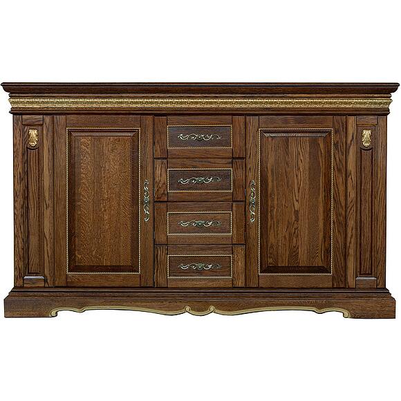 ტუმბო «მილანა 14/1ს» პ4.265.0.13(265.14/1с), ადგილი: მასიური მუხა, ფერი: ბლისფერი ოქროსფერი ორნამენტებით