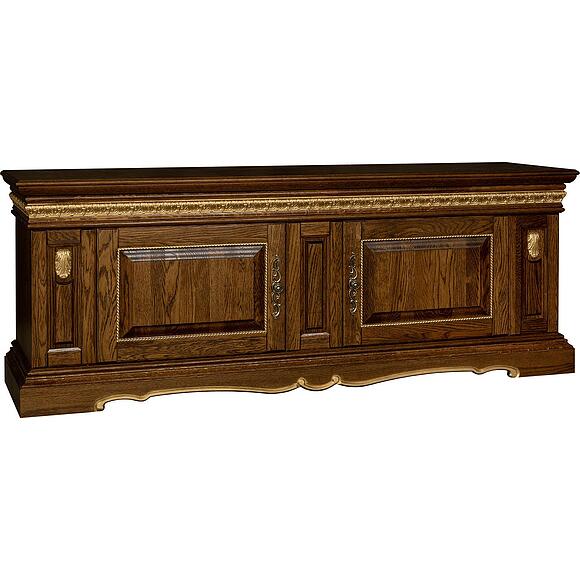 Тумба «Милана ТВ3с» П4.265.0.15(265.15с), Материал: Массив (дуб), Цвет: Черешня с золочением