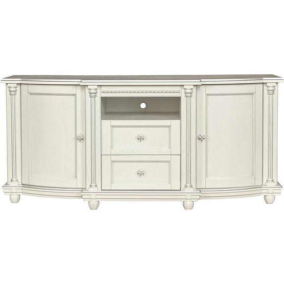 Тумба ТВ «Валенсия Д Классик» П3.0591.0.10, Материал: Массив (дуб), Цвет: Слоновая кость с серебром