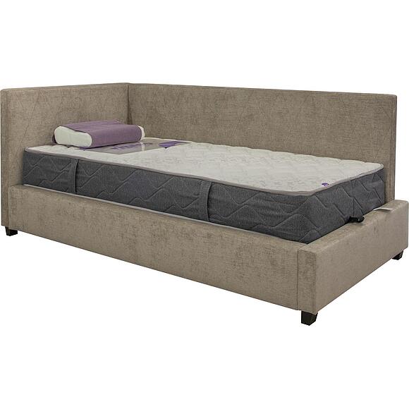 Кровать одинарная «Ванесса», Материал: Ткань, Группа ткани: 20 группа, Механизм трансформации: без механизма, Спальное место: 200х90 см, Размер: 2240х1090х910