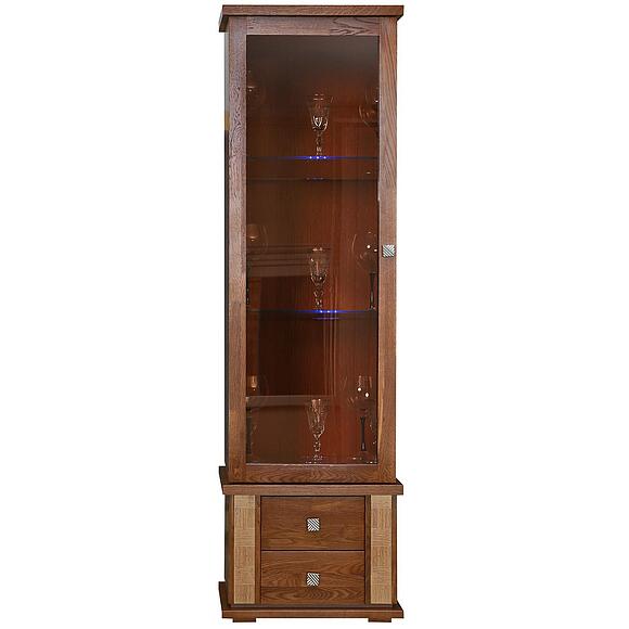 კარადა ვიტრინით «ტუნისი» პ6.343.0.21-01 (343.21შ), ადგილი: დსპ+შპონი, ფერი: ვენგე+ოქრო