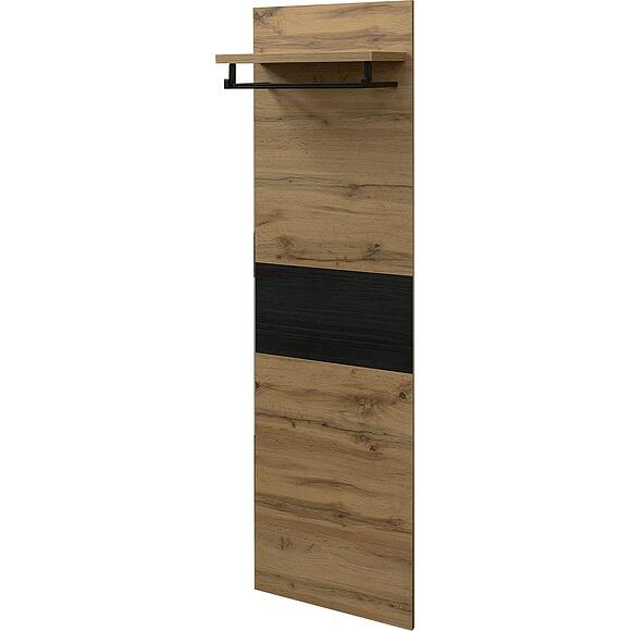 შემოსასვლელის კედლის საკიდი «ბლექვუდ ლოფტი» პ3.556.3.32, ფერი: მუხის ვოტანი + შავი (Veshalka-navesnaya-P570-02-1.jpg) შემოსასვლელის კედლის საკიდი «ბლექვუდ ლოფტი» პ3.556.3.32, ფერი: მუხის ვოტანი + შავი